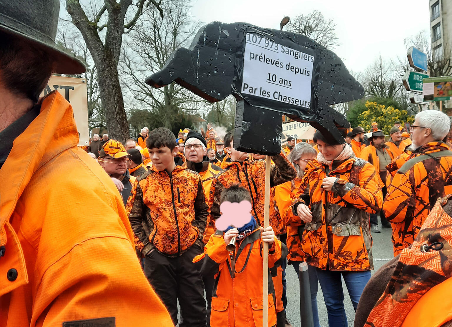 Manifestation des chasseurs de Haute-Marne - Source FDC52